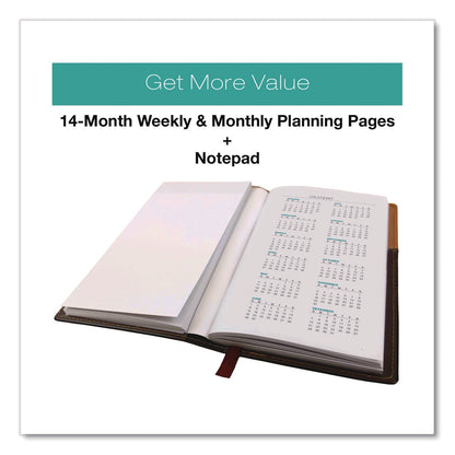 global-printed-products-deluxe-weekly-monthly-pocket-planner-6-x-3-5-black-brown-two-tone-cover-14-month-nov-2024-to-dec-2025-gpuspls25brn36_7