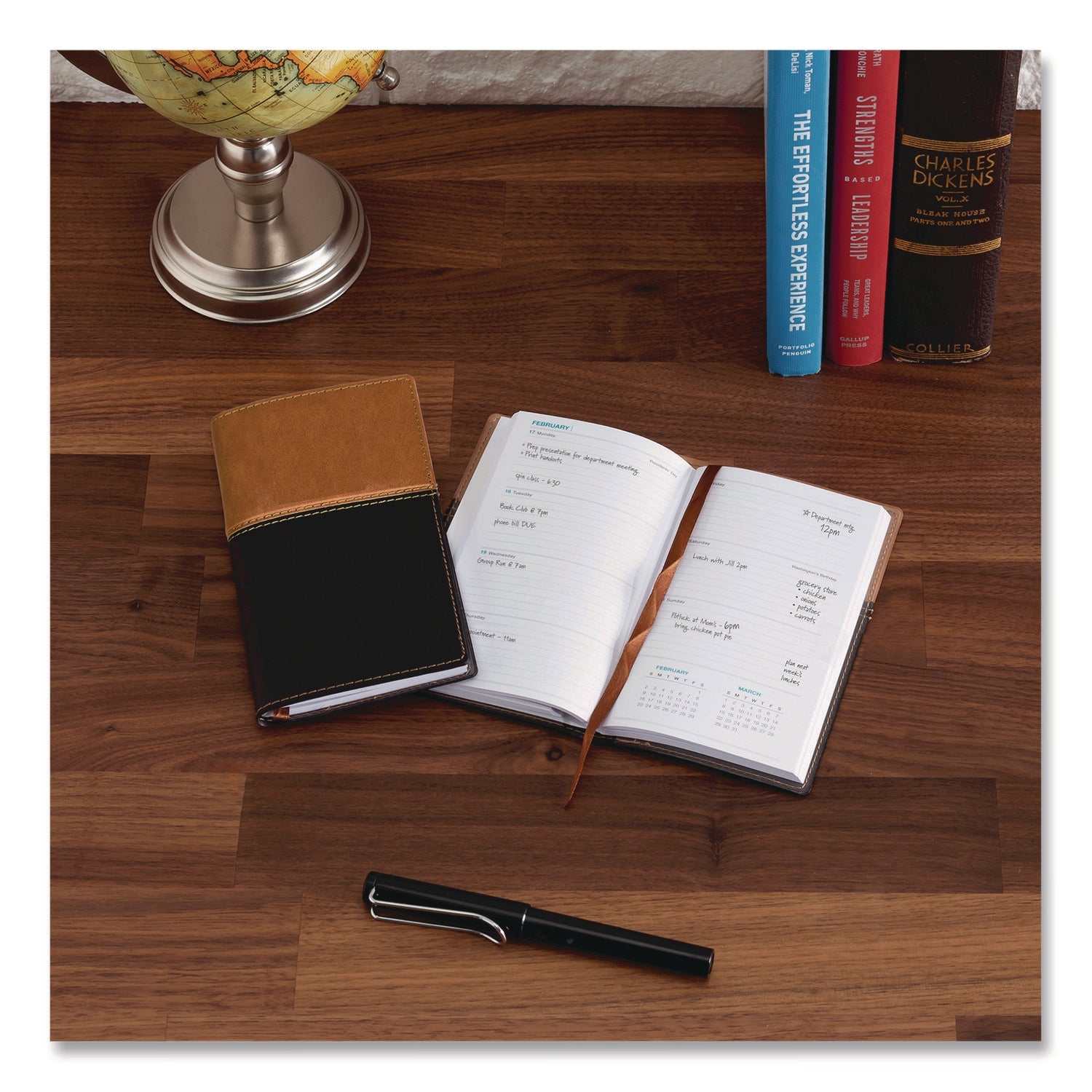 global-printed-products-deluxe-weekly-monthly-pocket-planner-6-x-3-5-black-brown-two-tone-cover-14-month-nov-2024-to-dec-2025-gpuspls25brn36_8