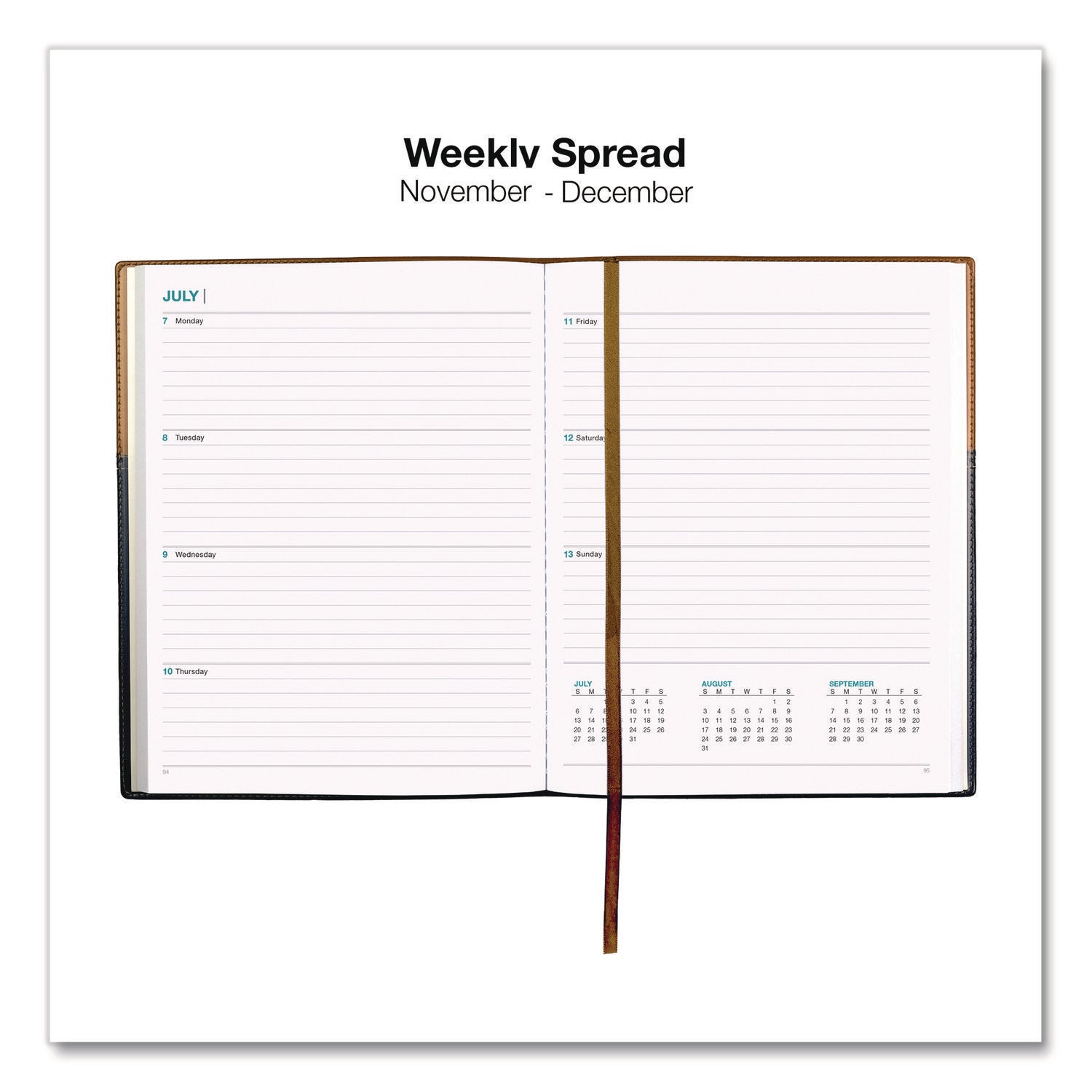 global-printed-products-deluxe-weekly-monthly-planner-10-x-8-black-brown-cover-14-month-nov-2024-to-dec-2025-gpuspls25brn810_2