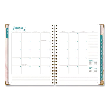 global-printed-products-marble-weekly-monthly-planner-11-x-8-5-pink-marble-gold-cover-14-month-nov-2024-to-dec-2025-gpuspls25851101_2
