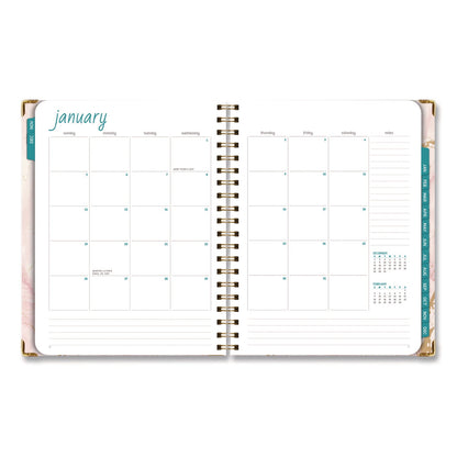 global-printed-products-marble-weekly-monthly-planner-11-x-8-5-pink-marble-gold-cover-14-month-nov-2024-to-dec-2025-gpuspls25851101_2