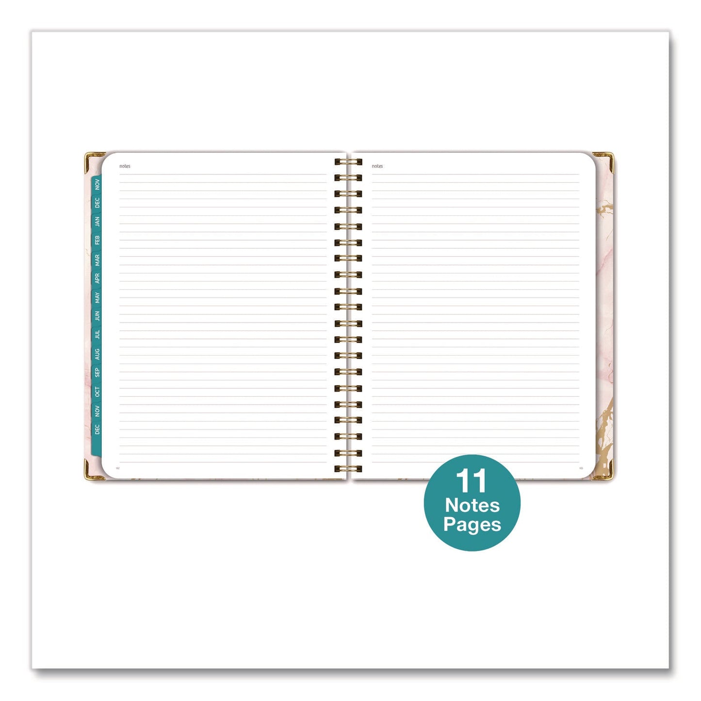 global-printed-products-marble-weekly-monthly-planner-11-x-8-5-pink-marble-gold-cover-14-month-nov-2024-to-dec-2025-gpuspls25851101_4
