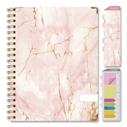 global-printed-products-marble-weekly-monthly-planner-11-x-8-5-pink-marble-gold-cover-14-month-nov-2024-to-dec-2025-gpuspls25851101_5