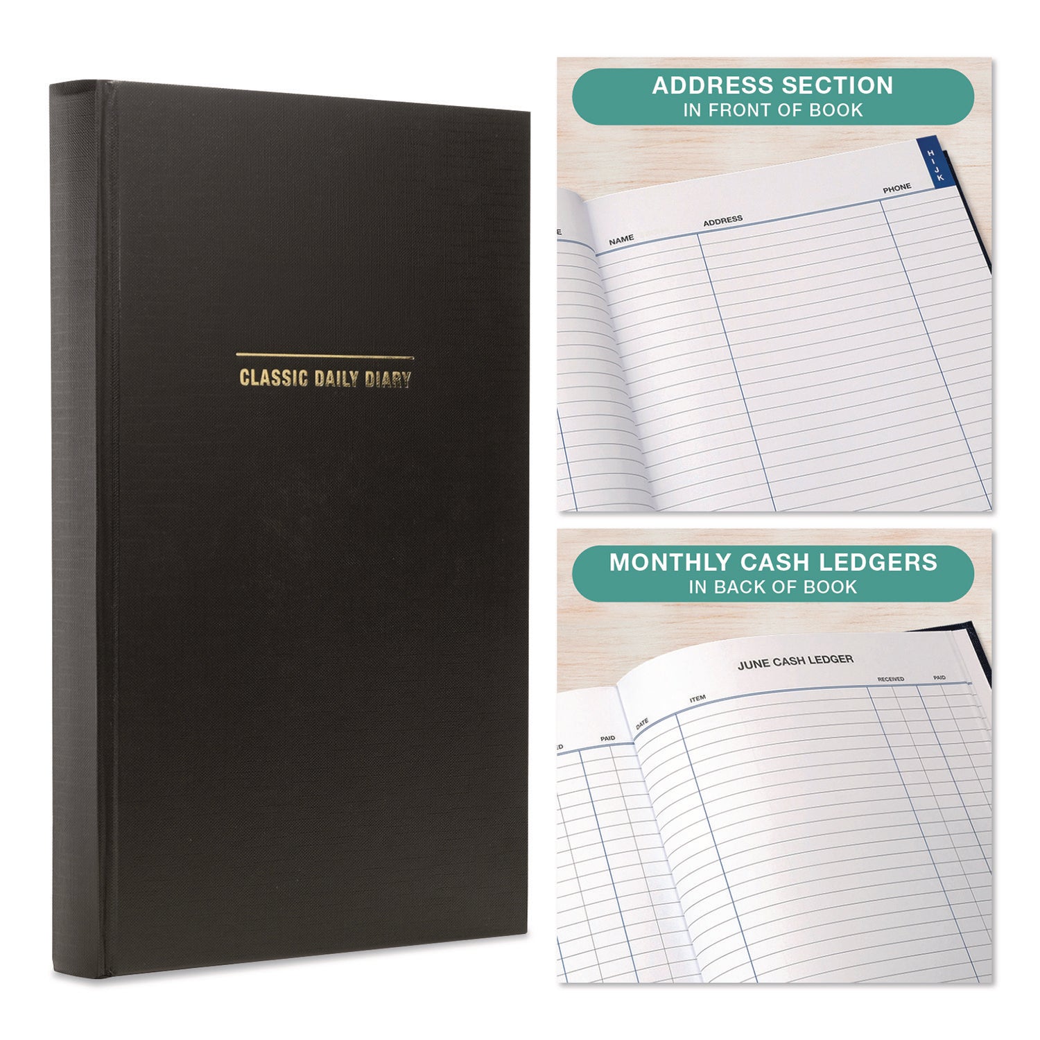 global-printed-products-classic-hardbound-daily-planner-12-5-x-8-black-gold-cover-12-month-jan-to-dec-2025-gpusplssdcy25bk_6