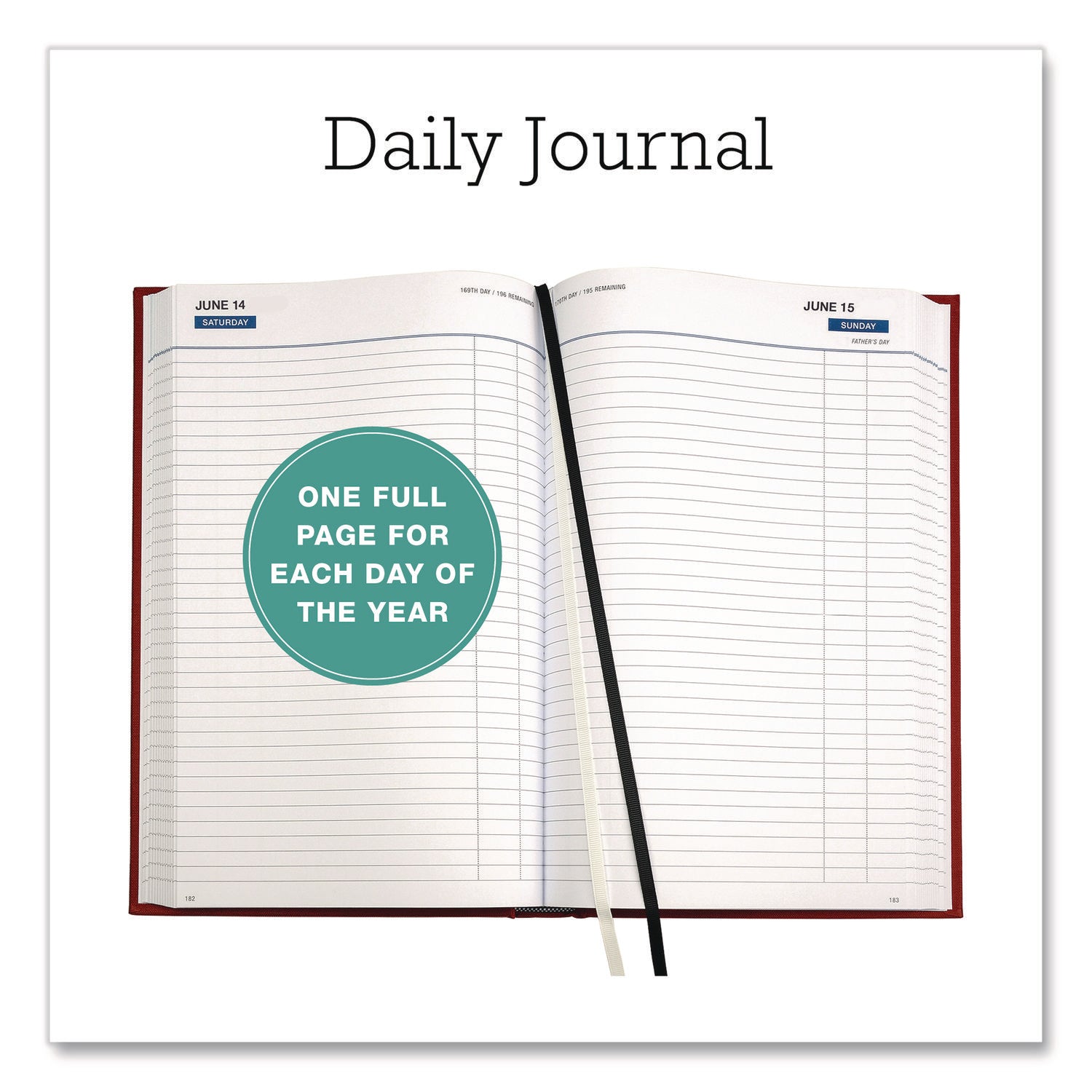global-printed-products-classic-hardbound-daily-planner-12-5-x-8-red-gold-cover-12-month-jan-to-dec-2025-gpusplssdcy25rd_2