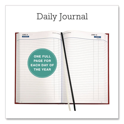 global-printed-products-classic-hardbound-daily-planner-12-5-x-8-red-gold-cover-12-month-jan-to-dec-2025-gpusplssdcy25rd_2