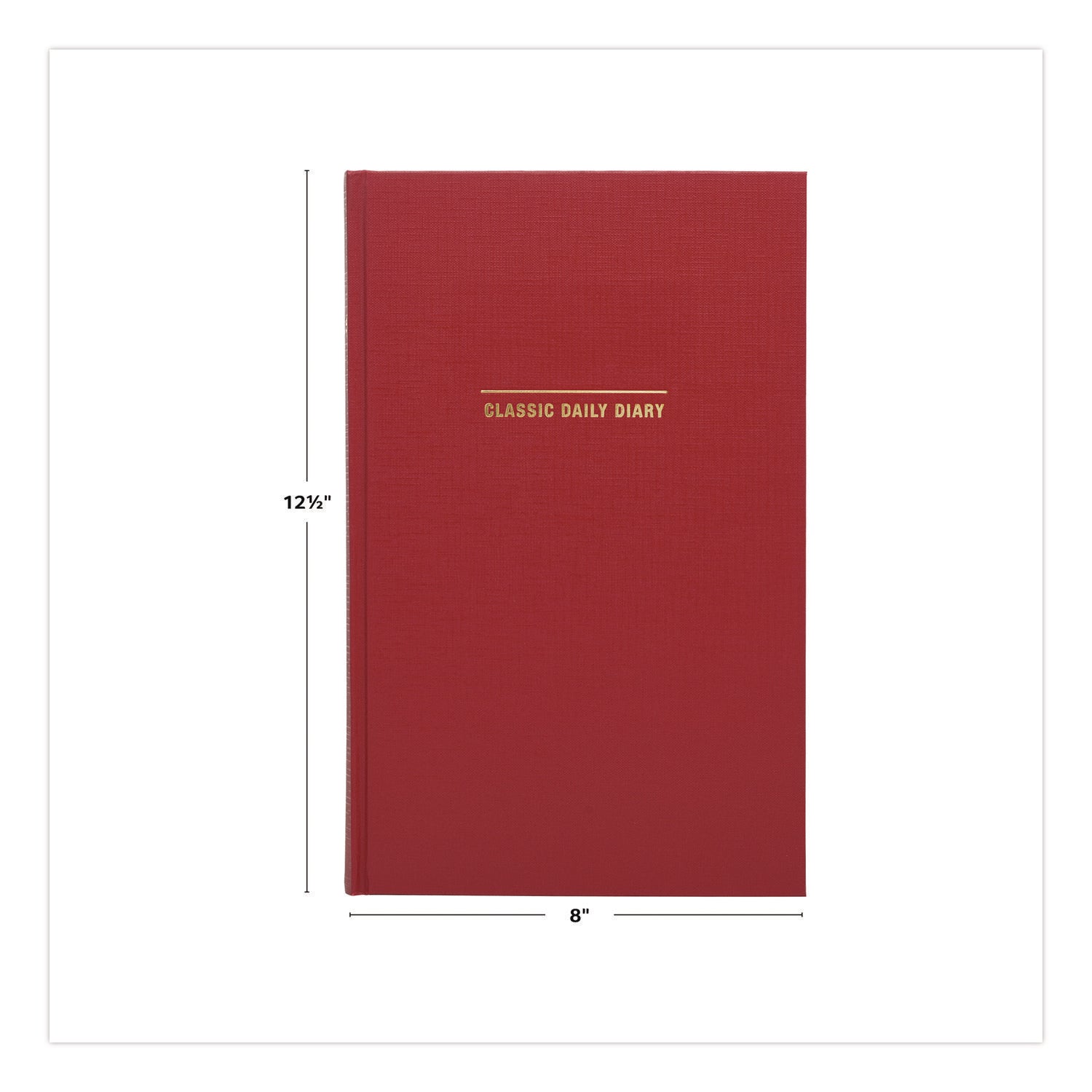 global-printed-products-classic-hardbound-daily-planner-12-5-x-8-red-gold-cover-12-month-jan-to-dec-2025-gpusplssdcy25rd_5