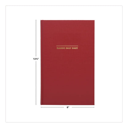 global-printed-products-classic-hardbound-daily-planner-12-5-x-8-red-gold-cover-12-month-jan-to-dec-2025-gpusplssdcy25rd_5