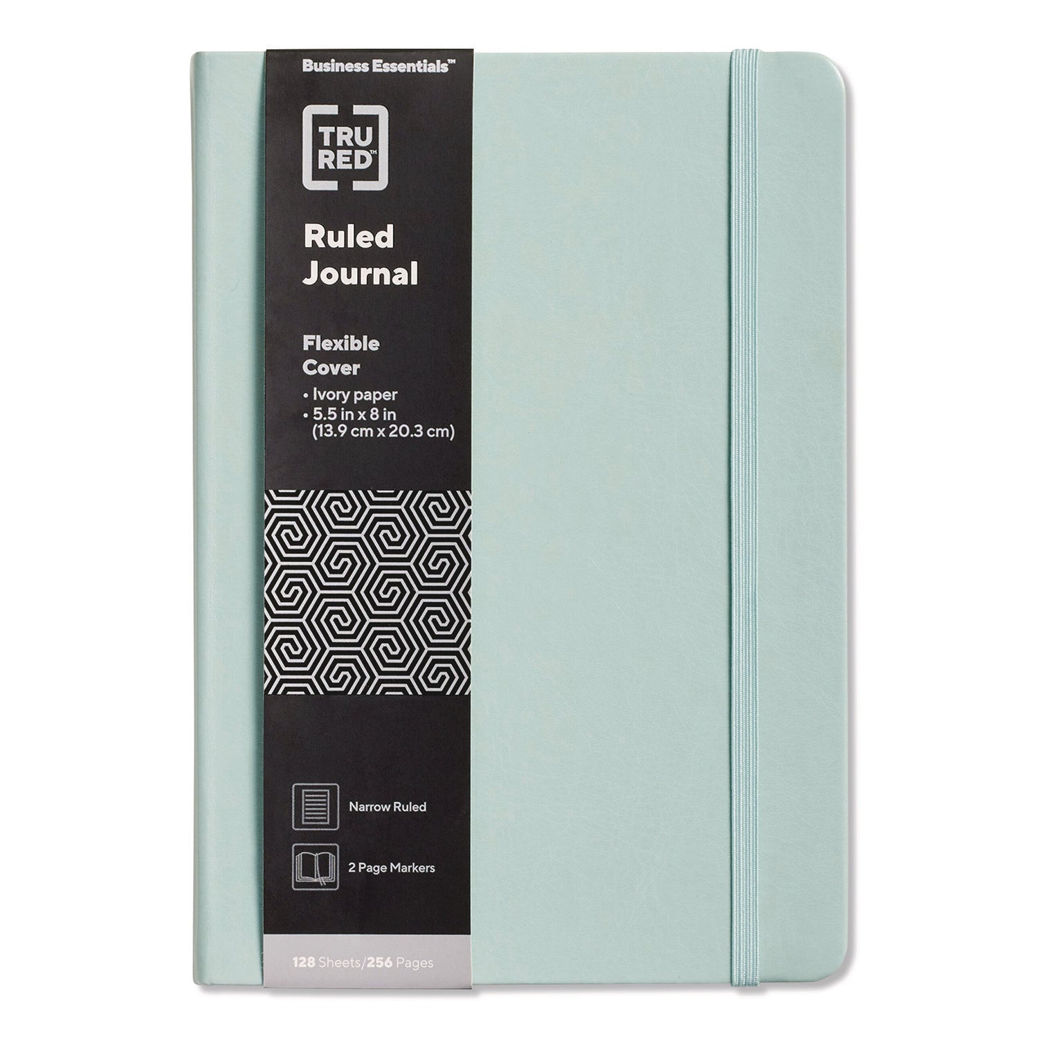 tru-red-flexible-cover-business-journal-1-subject-narrow-rule-sage-cover-128-5-5-x-8-sheets-tudtr61955_1