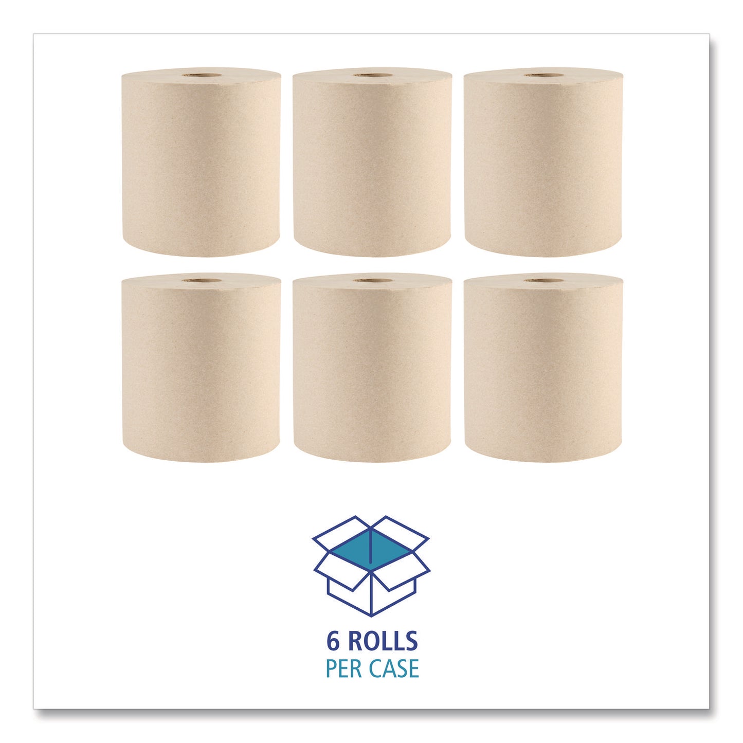 Boardwalk® Green Xtra Roll Towels, 1-Ply, 8" x 800 ft, Natural, 6 Rolls/Carton, 55 Cartons/Pallet (BWK32GREENPLT)