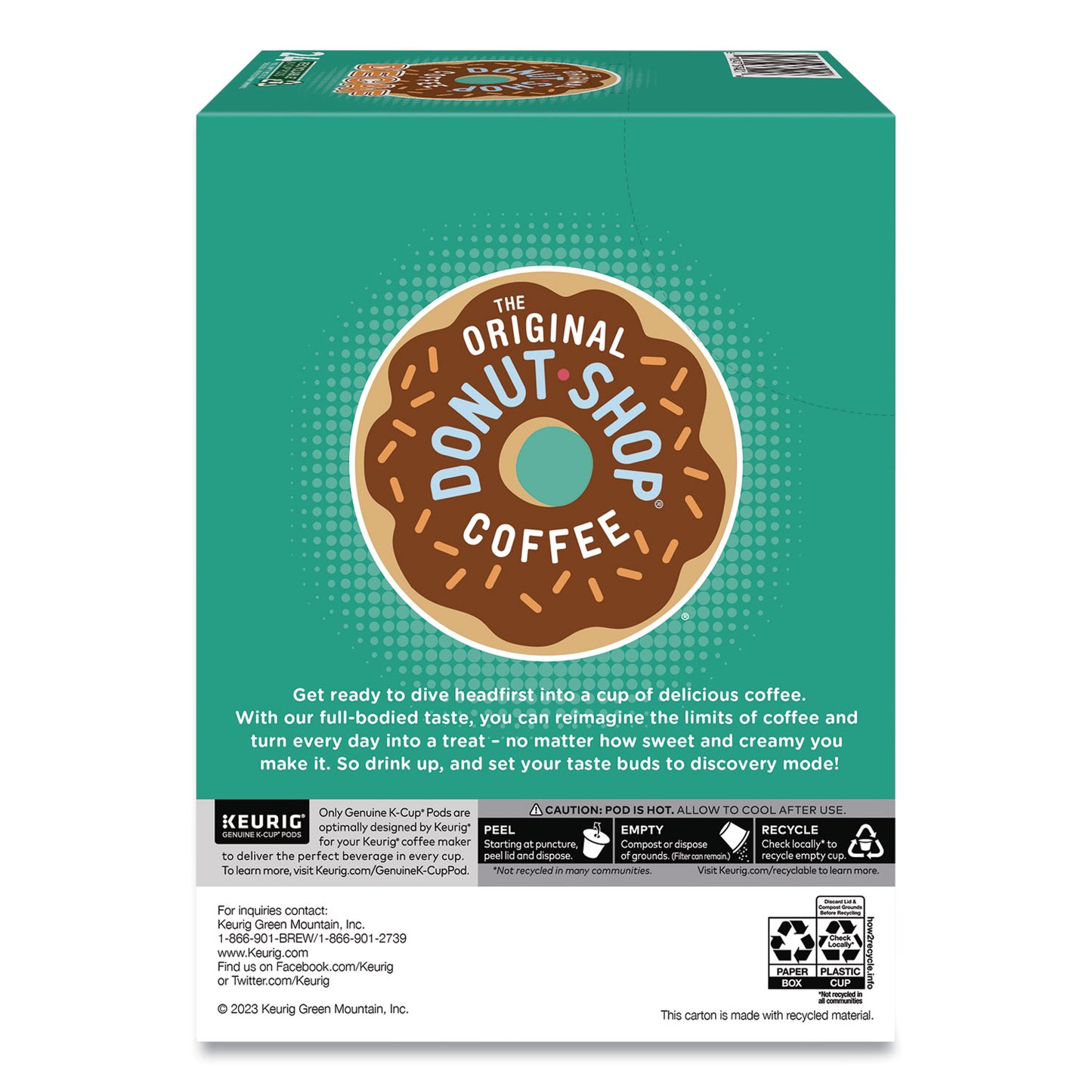 The Original Donut Shop® Decaf Coffee K-Cups, 0.39 oz, 22/Box (DIE60224101)