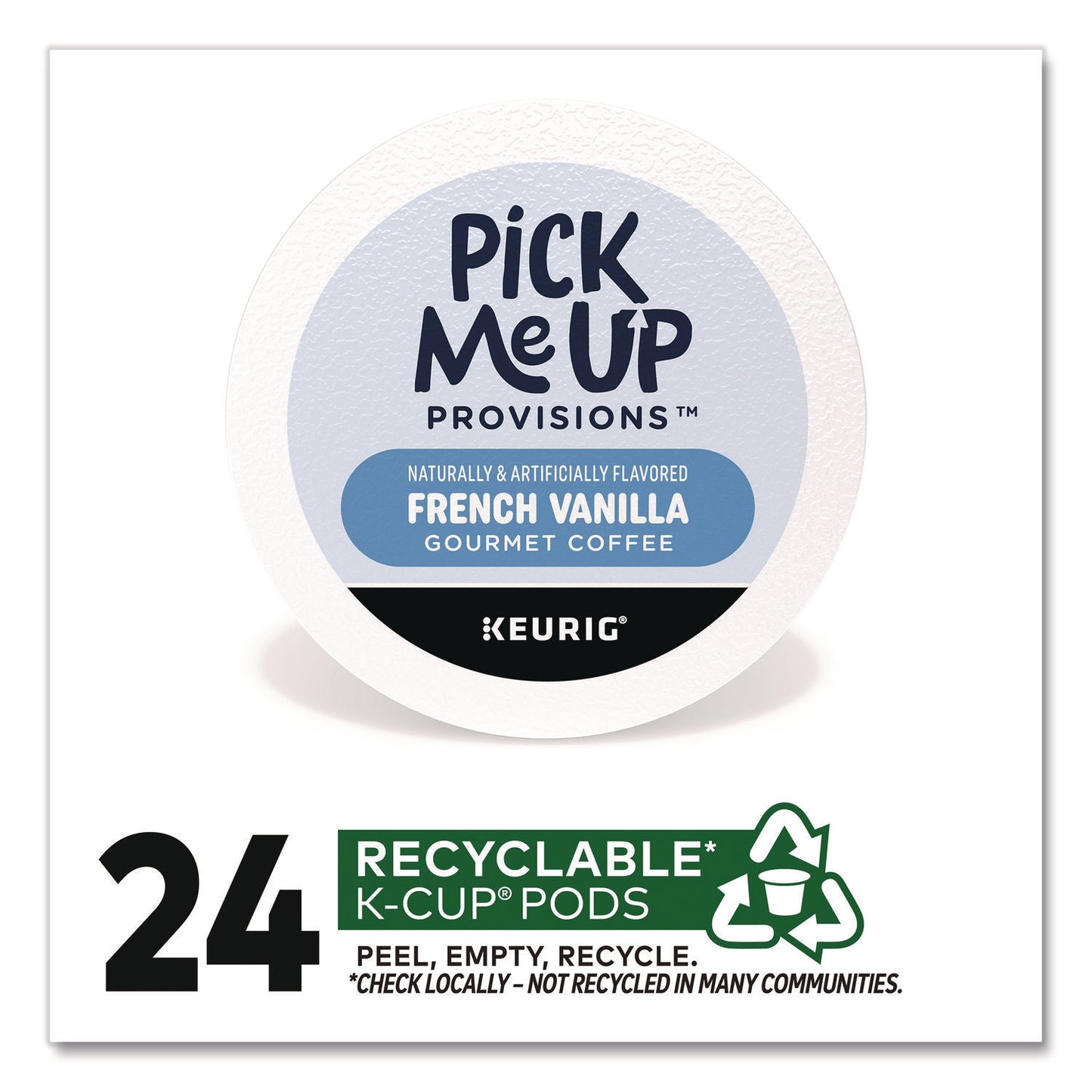 Pick Me Up Provisions™ French Vanilla Coffee K-Cups, 24/Box (PIE24382842)