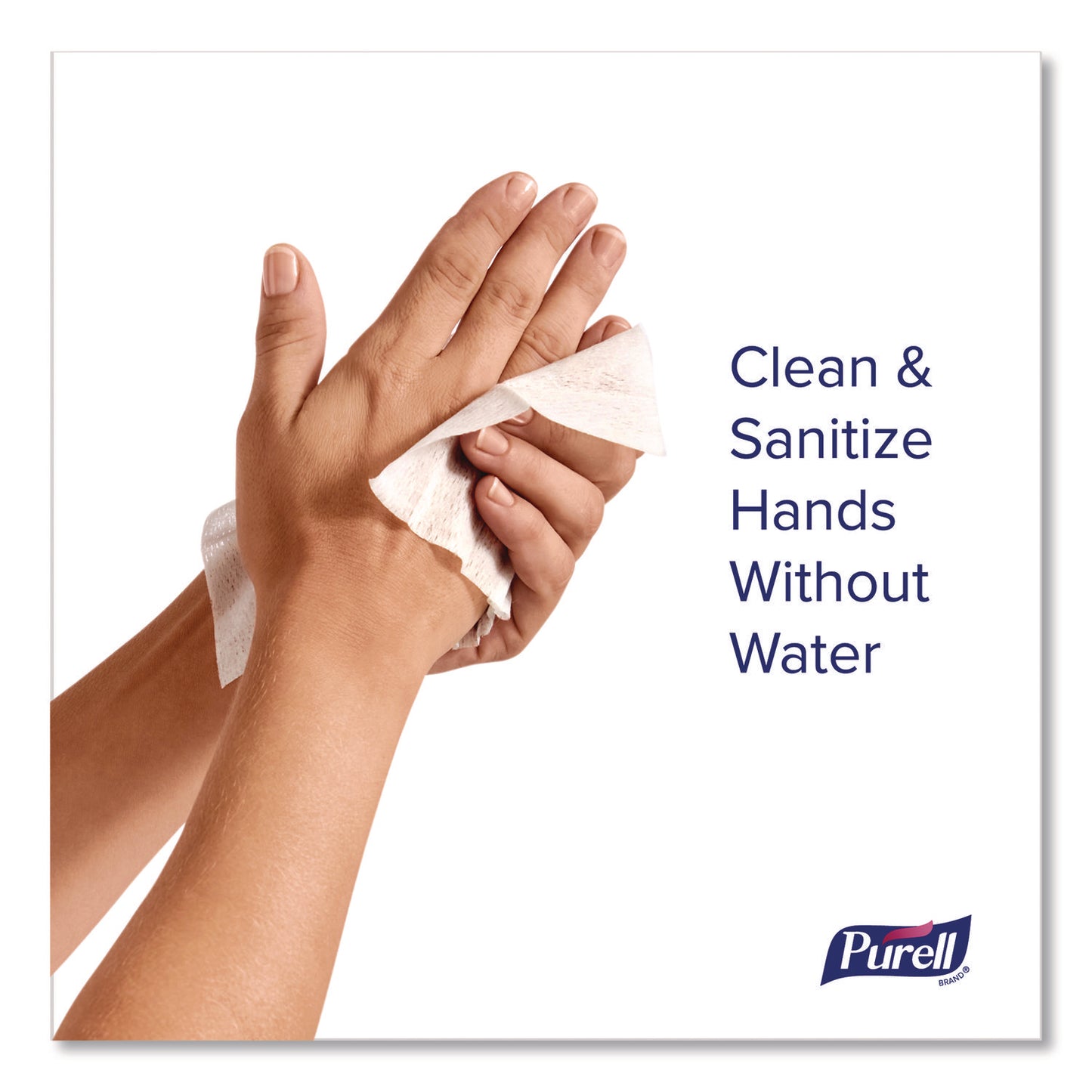 PURELL® Cottony Soft Individually Wrapped Sanitizing Hand Wipes, 5 x 7, Herbal Scent, White, 480/Carton (GOJ902512)