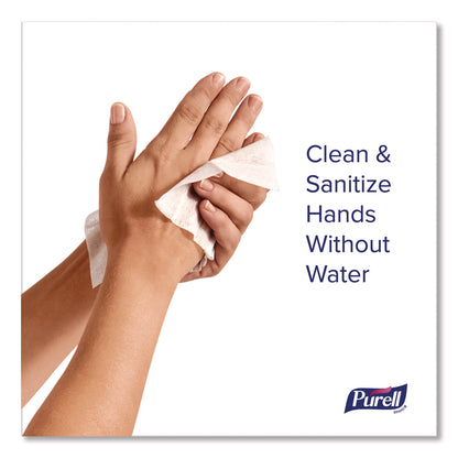 PURELL® Cottony Soft Individually Wrapped Sanitizing Hand Wipes, 5 x 7, Herbal Scent, White, 480/Carton (GOJ902512)
