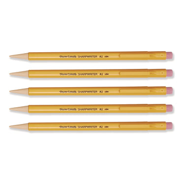 paper-mate-r-sharpwriter-mechanical-pencil-0-7-mm-hb-2-black-lead-classic-yellow-barrel-5-pack-pap30376bpp_2