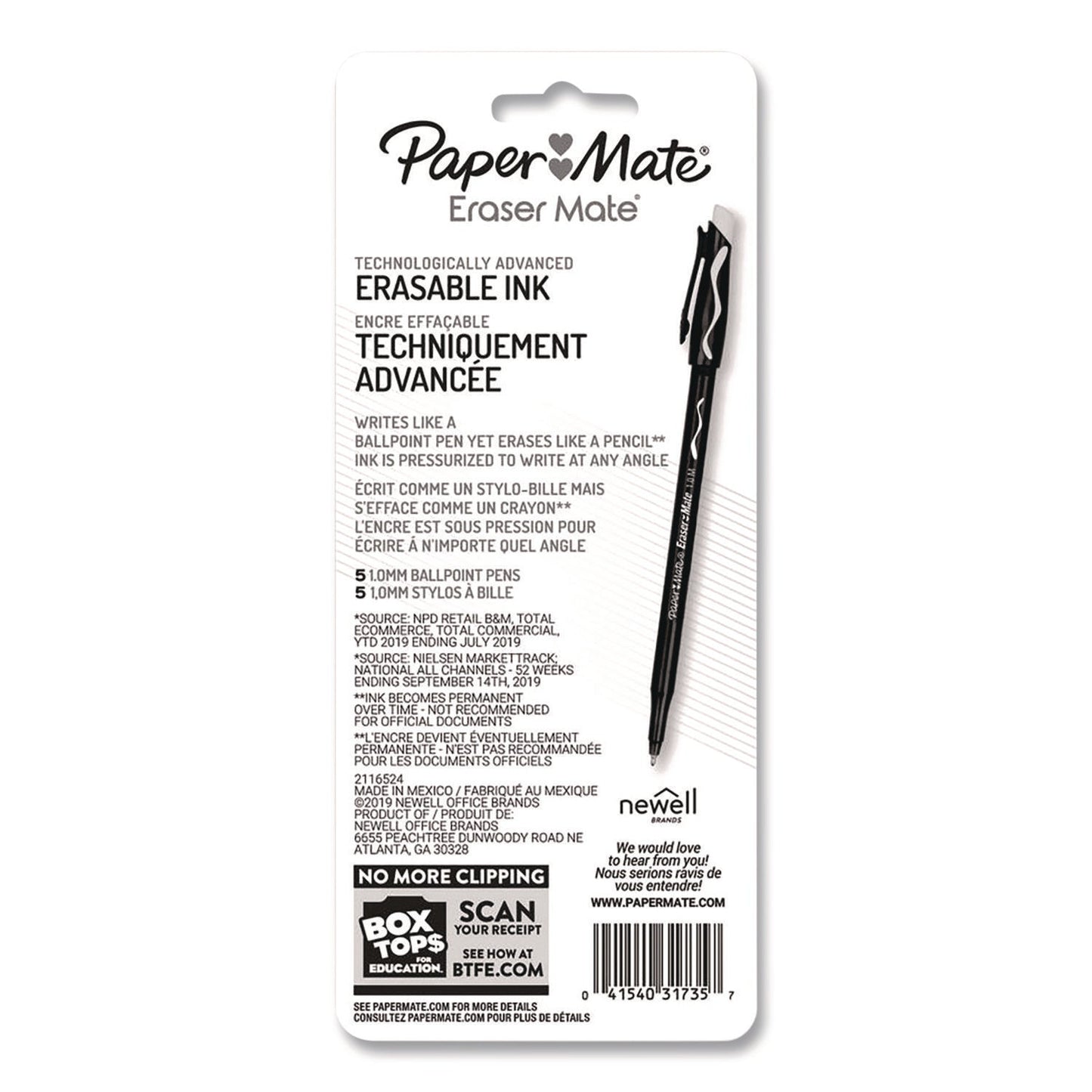 paper-mate-r-eraser-mate-ballpoint-pen-stick-medium-1-mm-red-ink-red-barrel-5-pack-pap31735_2