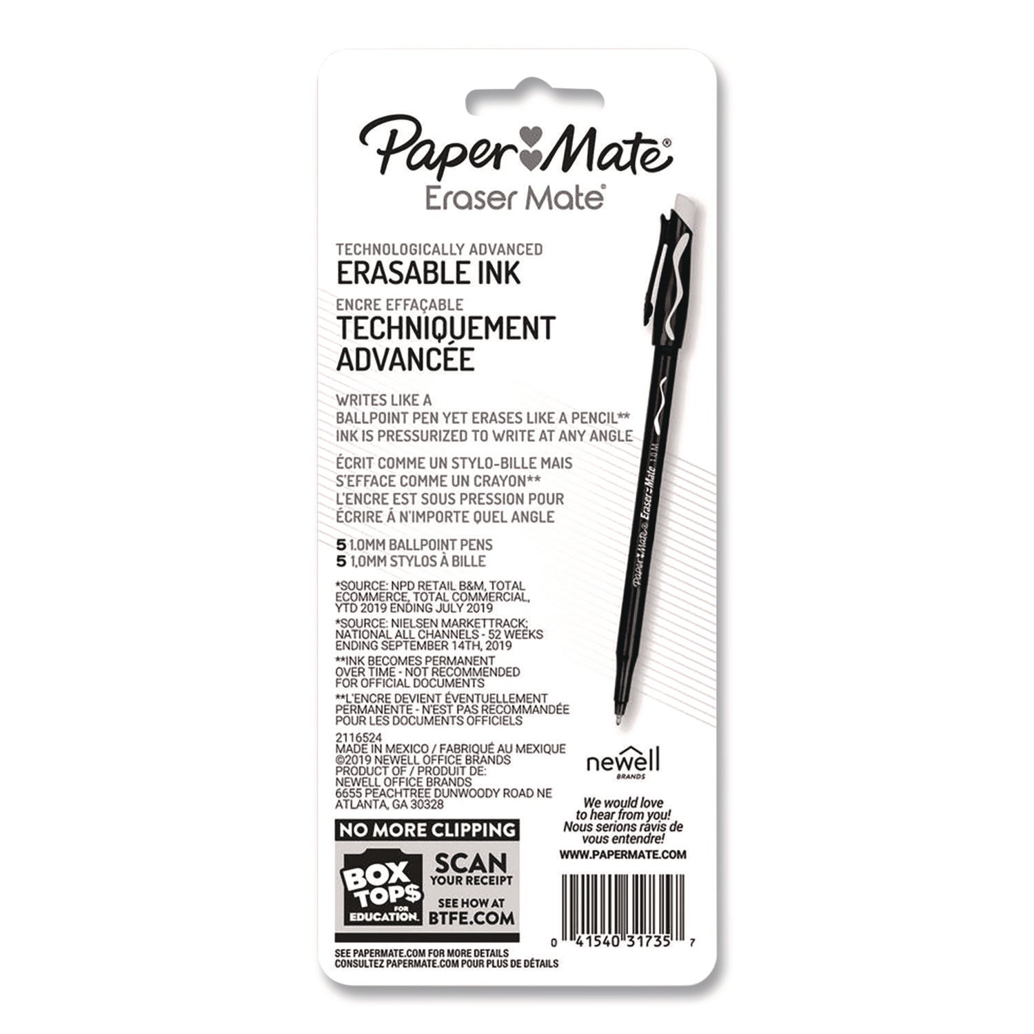paper-mate-r-eraser-mate-ballpoint-pen-stick-medium-1-mm-red-ink-red-barrel-5-pack-pap31735_2