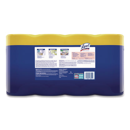 LYSOL® Brand Disinfecting Wipes, 1-Ply, 7 x 7.25, Lemon and Lime Blossom, White, 80 Wipes/Canister, 4 Canisters/Pack (RAC1920090641)