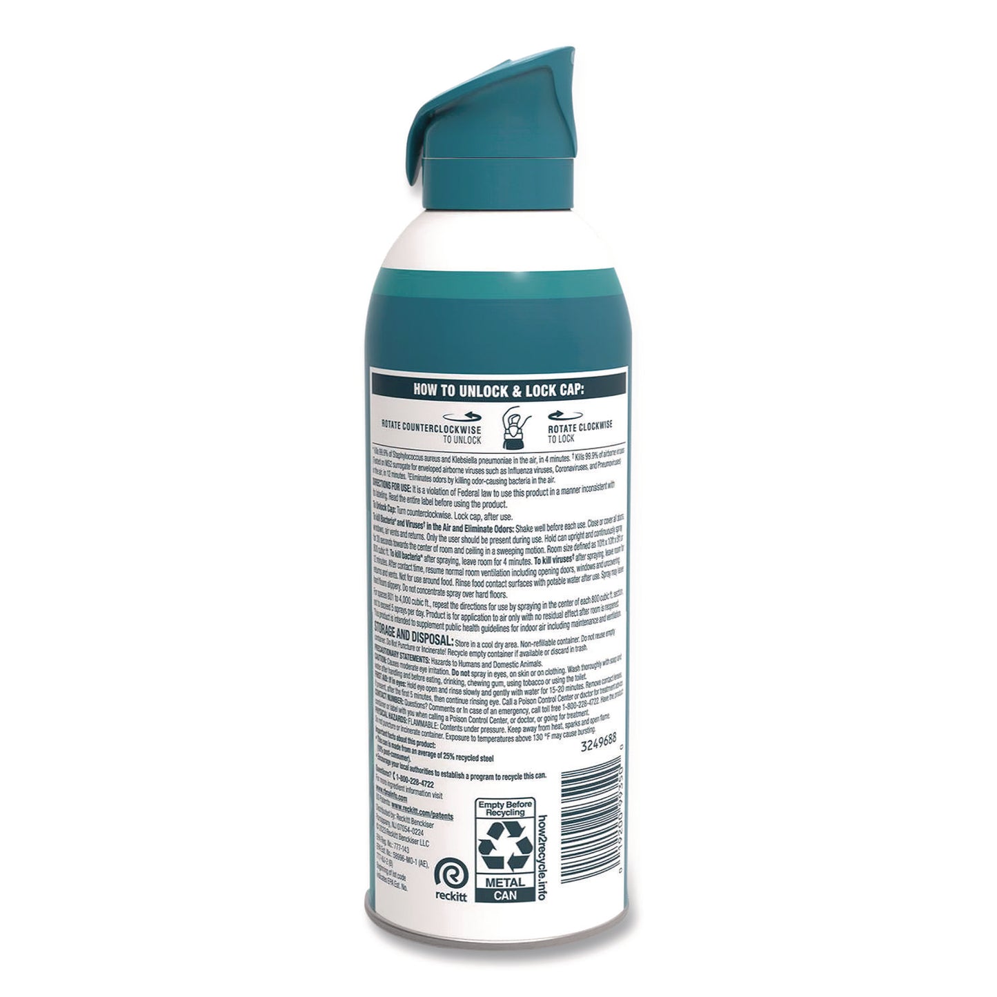 LYSOL® Brand Air Sanitizer Spray, Simple Fresh Scent, 10 oz Aerosol Spray (RAC1920099350)