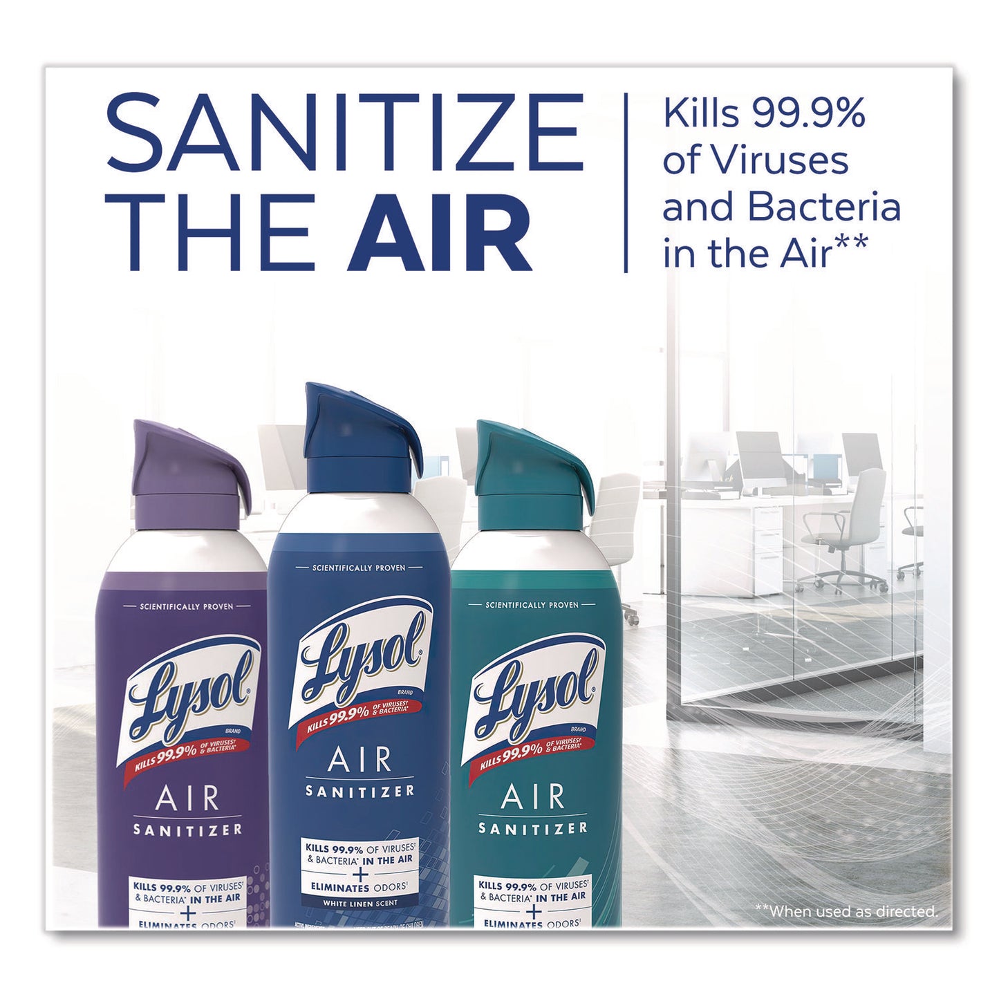 LYSOL® Brand Air Sanitizer Spray, Simple Fresh Scent, 10 oz Aerosol Spray (RAC1920099350)