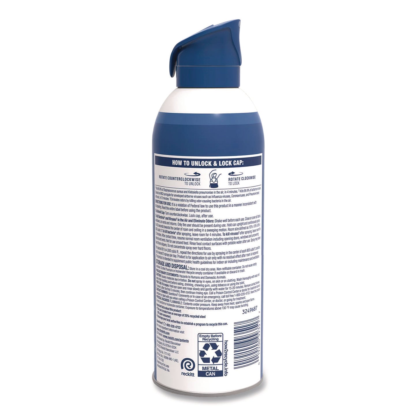 LYSOL® Brand Air Sanitizer Spray, White Linen, 10 oz Aerosol Spray (RAC1920099351)