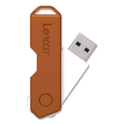Lexar™ Twist Turn2 USB 2.0 Flash Drive, 32 GB, Orange/Purple/Teal, 3/Pack (LXR24388082)