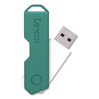 Lexar™ Twist Turn2 USB 2.0 Flash Drive, 32 GB, Orange/Purple/Teal, 3/Pack (LXR24388082)