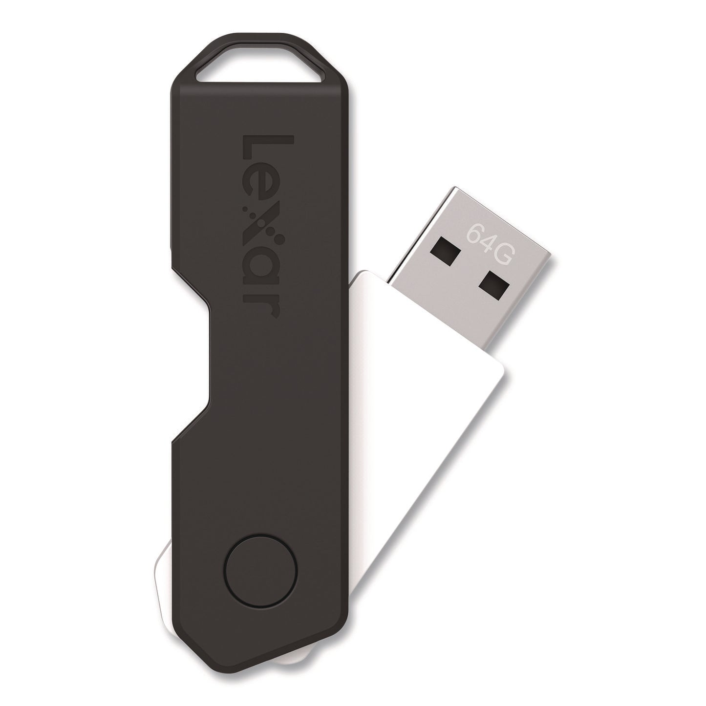 Lexar™ Twist Turn2 USB 2.0 Flash Drive, 64 GB, Black (LXR24388079)