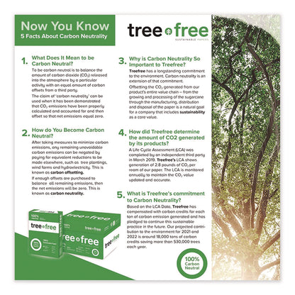 TreeZero™ TreeFree Multipurpose Paper, 92 Bright, 20 lb Bond Weight, 8.5 x 11, White, 500 Sheets/Ream, 10 Reams/Carton (TPPTFLTR10)