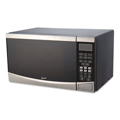 Avanti 0.9 cu ft Stainless Steel Countertop Microwave, 900 W, Stainless Steel/Black (AVAMT09V3S)