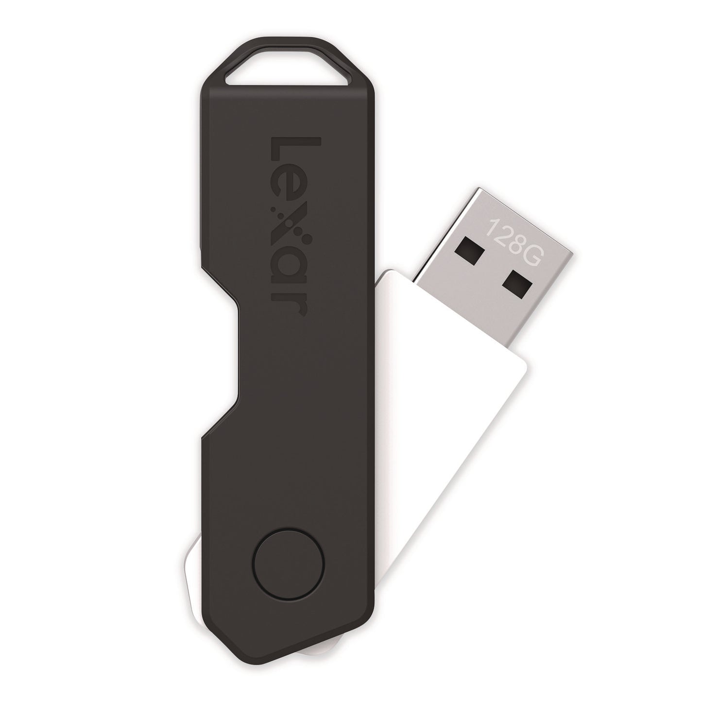 Lexar™ Twist Turn2 USB 2.0 Flash Drive, 128 GB, Black (LXR24388081)