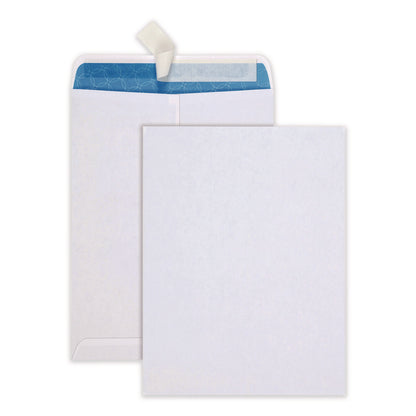 Quality Park™ Redi-Strip Security Tinted Envelope, Antimicrobial, #10 1/2, Cheese Blade Flap, Redi-Strip Closure, 9 x 12, White, 100/Box (QUA41415)