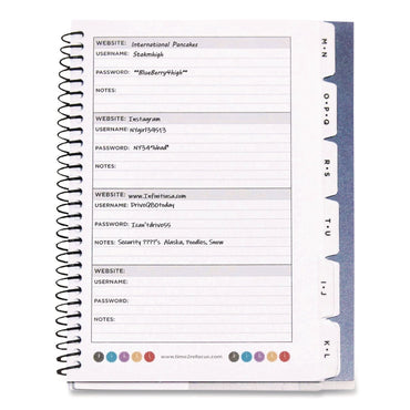 re-focus-the-creative-office-small-mini-password-log-book-480-total-entries-4-entries-page-black-plastic-cover-60-7-x-5-5-sheets-rfcsmblkpwbook_2