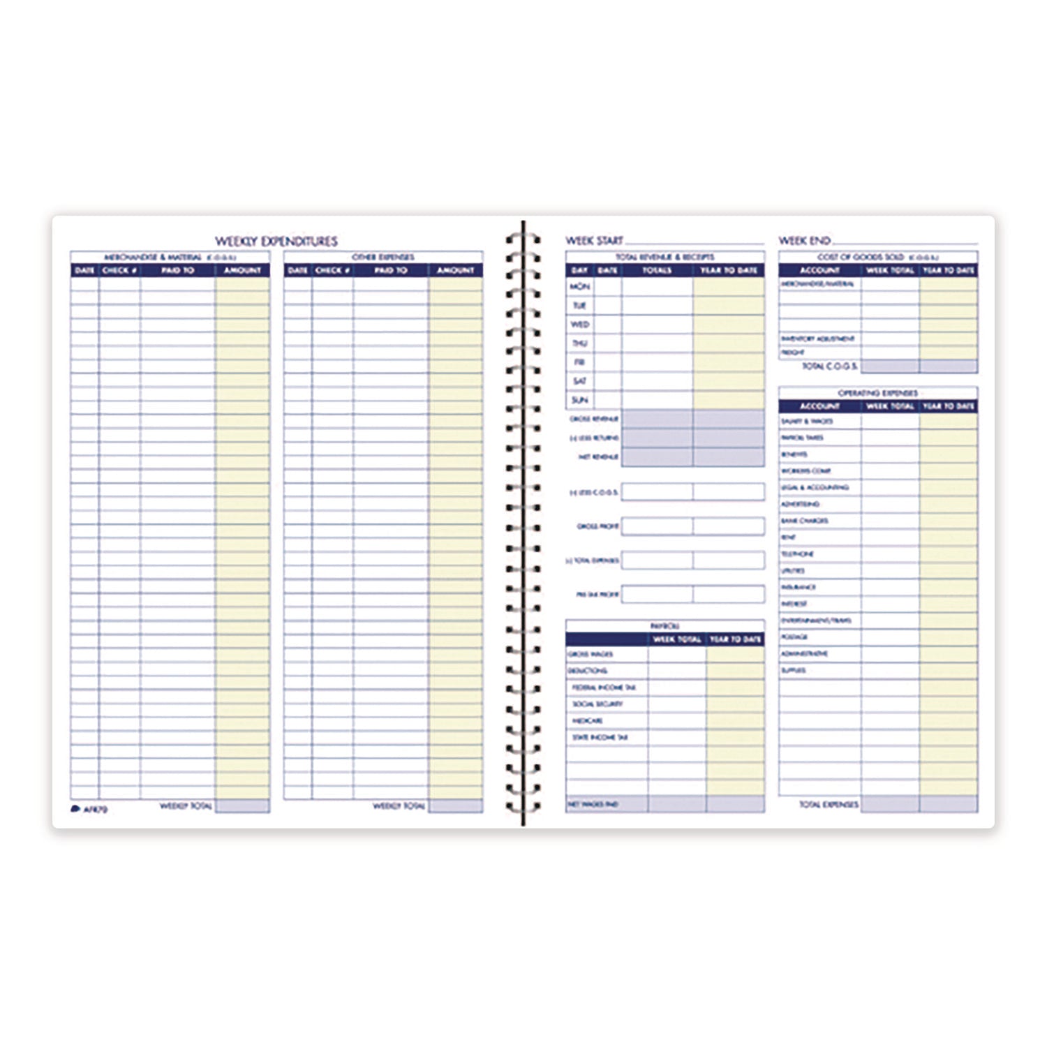 adams-r-weekly-bookkeeping-ledger-columns-vary-by-section-royal-blue-cover-11-x-8-5-sheets-56-sheets-book-abfafr70_2