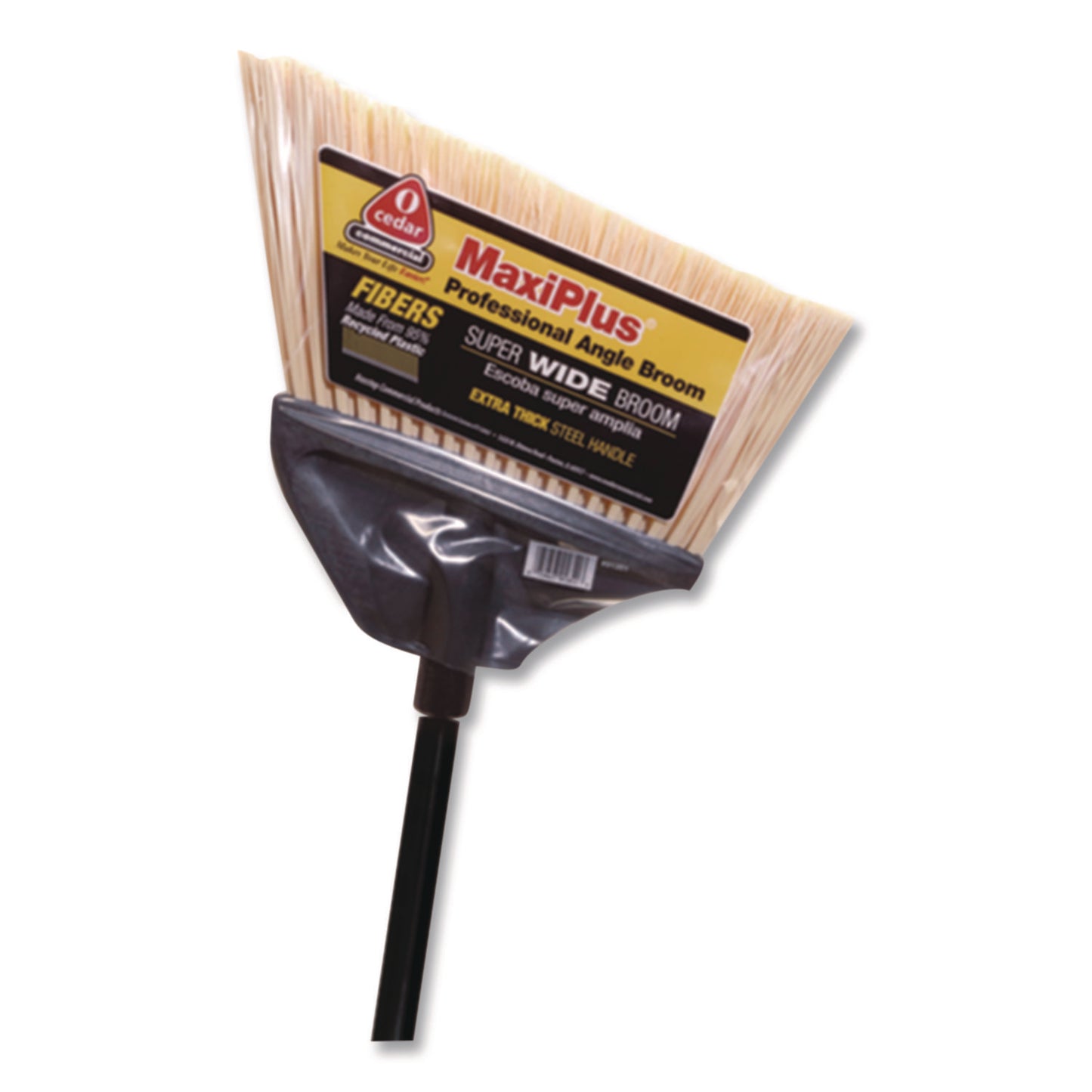 O-Cedar® Commercial MaxiPlus Professional Angle Broom, 51" Length, Black, 4/Carton (NCP91351CT)