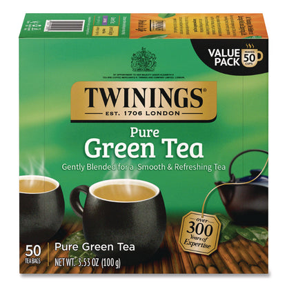 TWININGS® Tea Bags, Green, 3.53 oz, 50/Box (TWG82224)