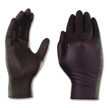 AMMEX® Professional Nitrile Exam Gloves, Powder-Free, Medium, 3 mil Thick, Black, 100/Box (AXCABNPF44100)