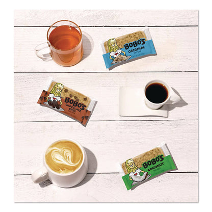 Bobo's Oat Bar Coconut/Chocolate Chip/Original Multipack, 3 oz Individually Wrapped, 12/Box (BBO00098)