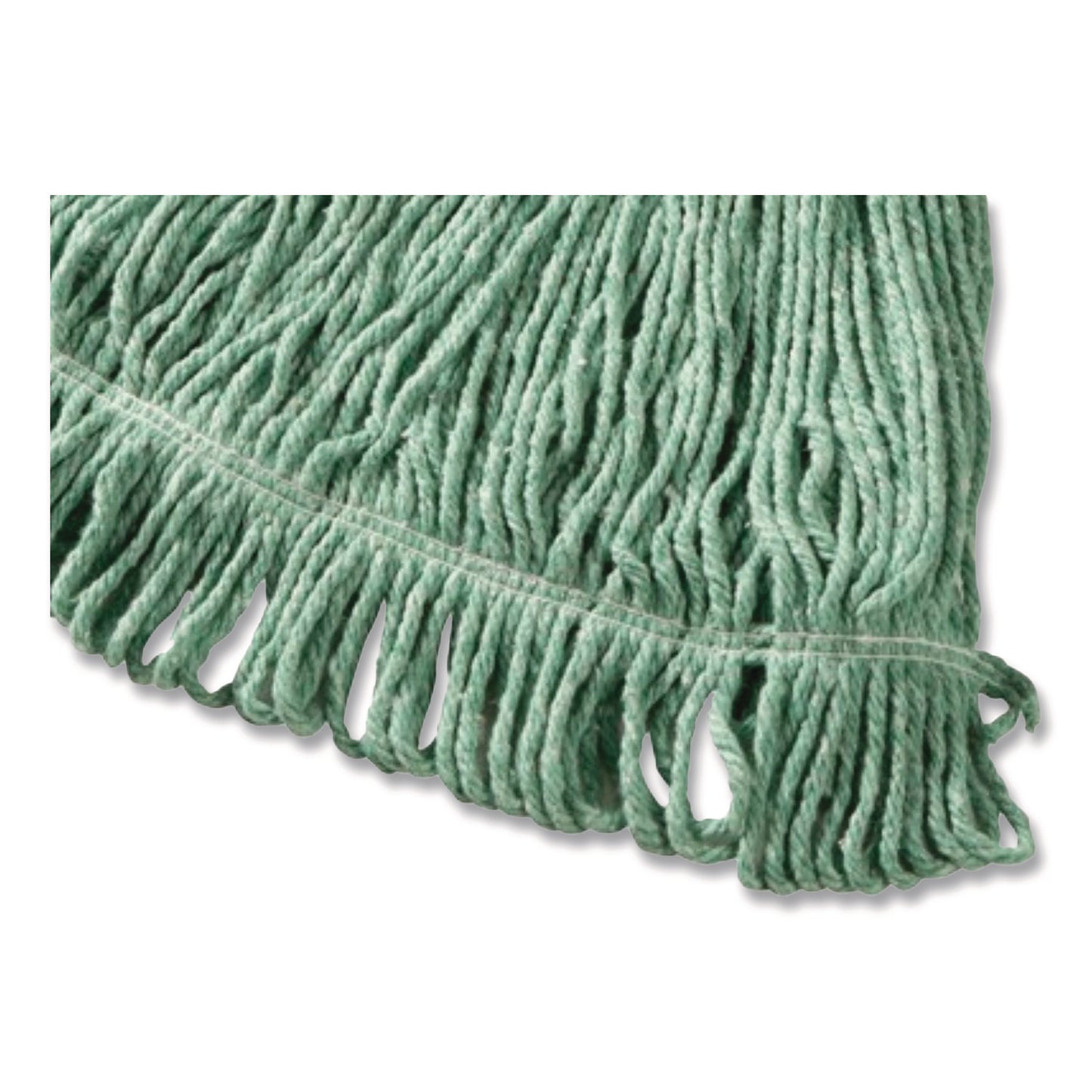 Rubbermaid® Commercial Super Stitch Blend Mop, Cotton/Synthetic, Medium, Green (RCPD21206GR00)