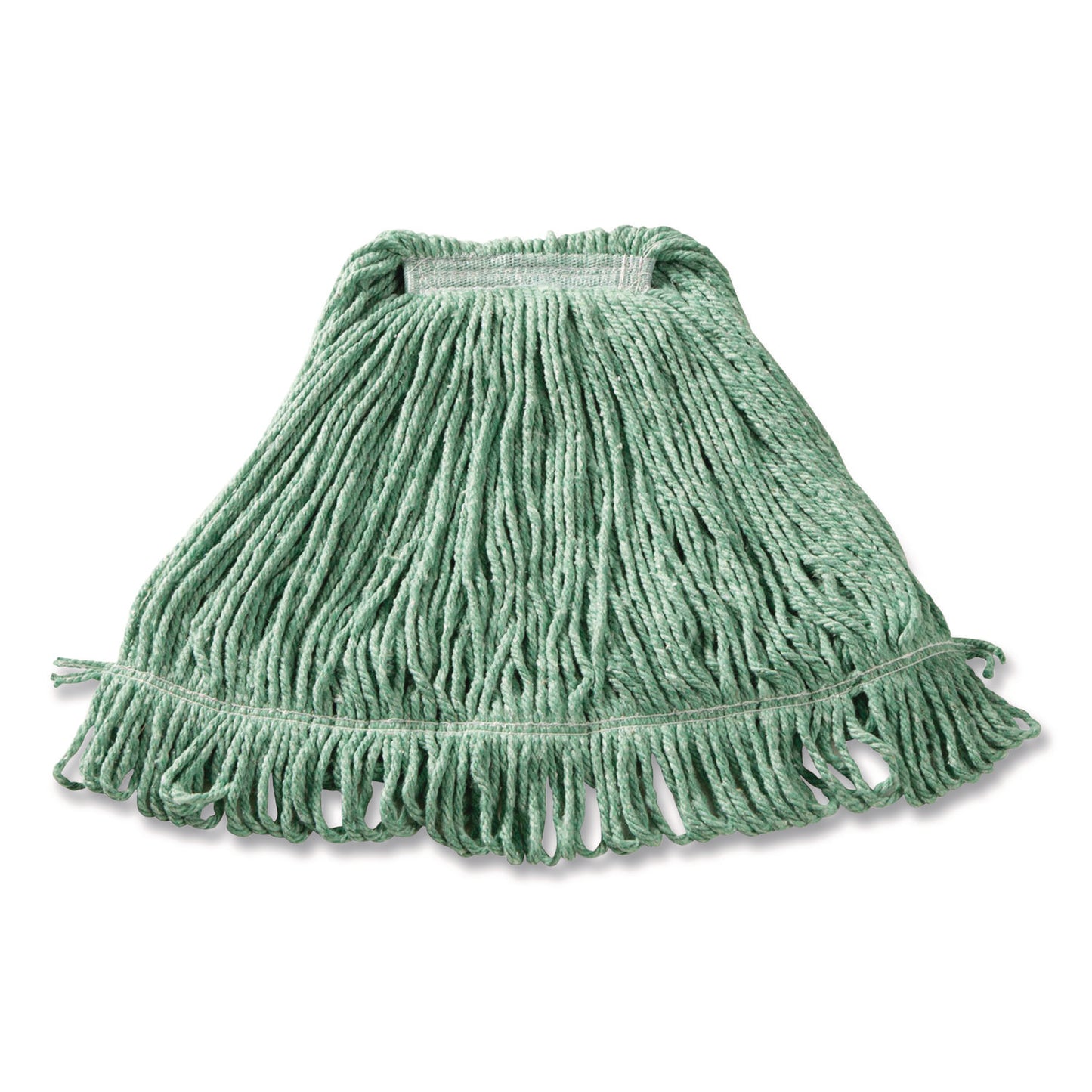 Rubbermaid® Commercial Super Stitch Blend Mop, Cotton/Synthetic, Medium, Green (RCPD21206GR00)