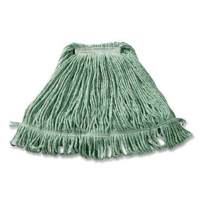Rubbermaid® Commercial Super Stitch Blend Mop, Cotton/Synthetic, Medium, Green (RCPD21206GR00)