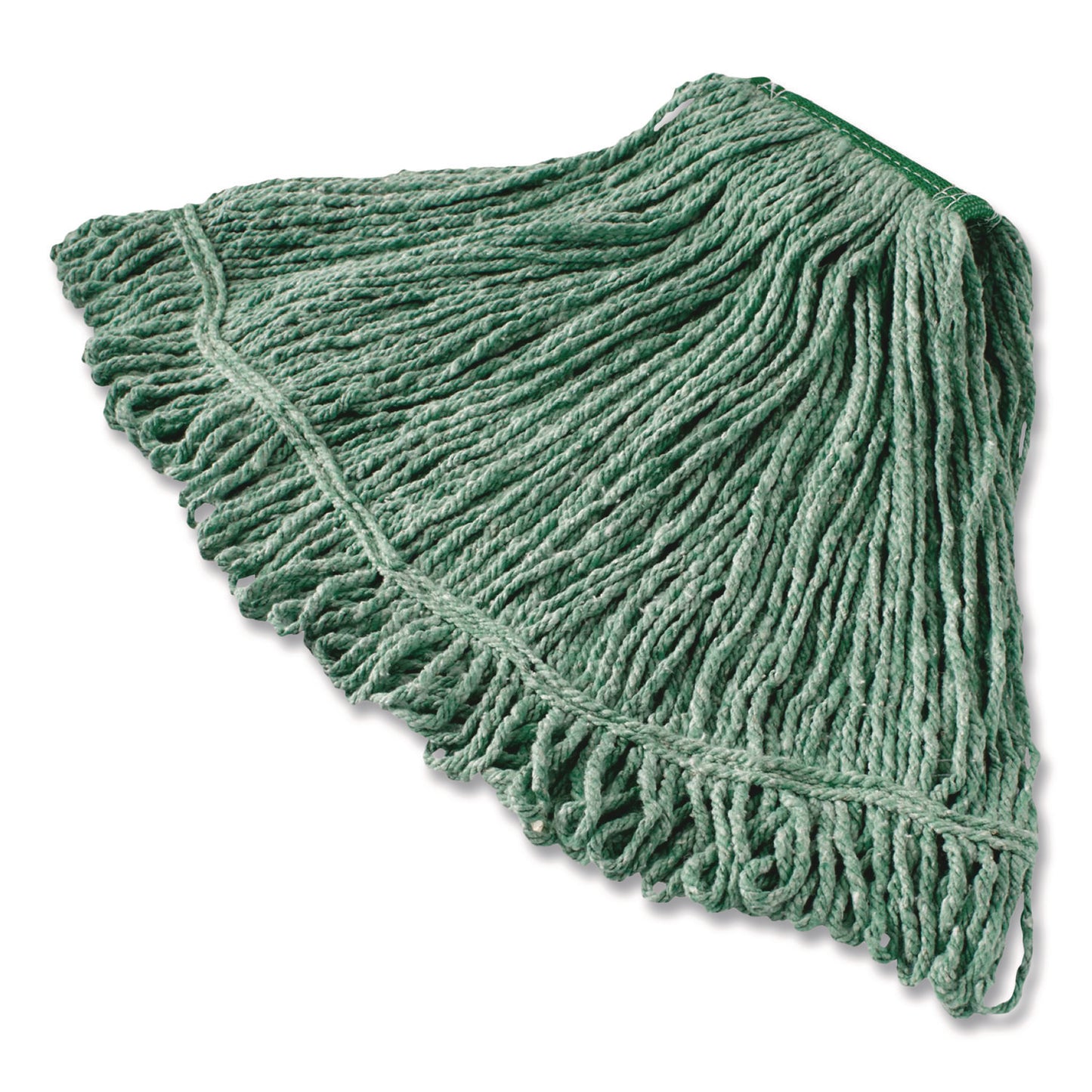 Rubbermaid® Commercial Super Stitch Blend Mop, Cotton/Synthetic, Medium, Green (RCPD21206GR00)