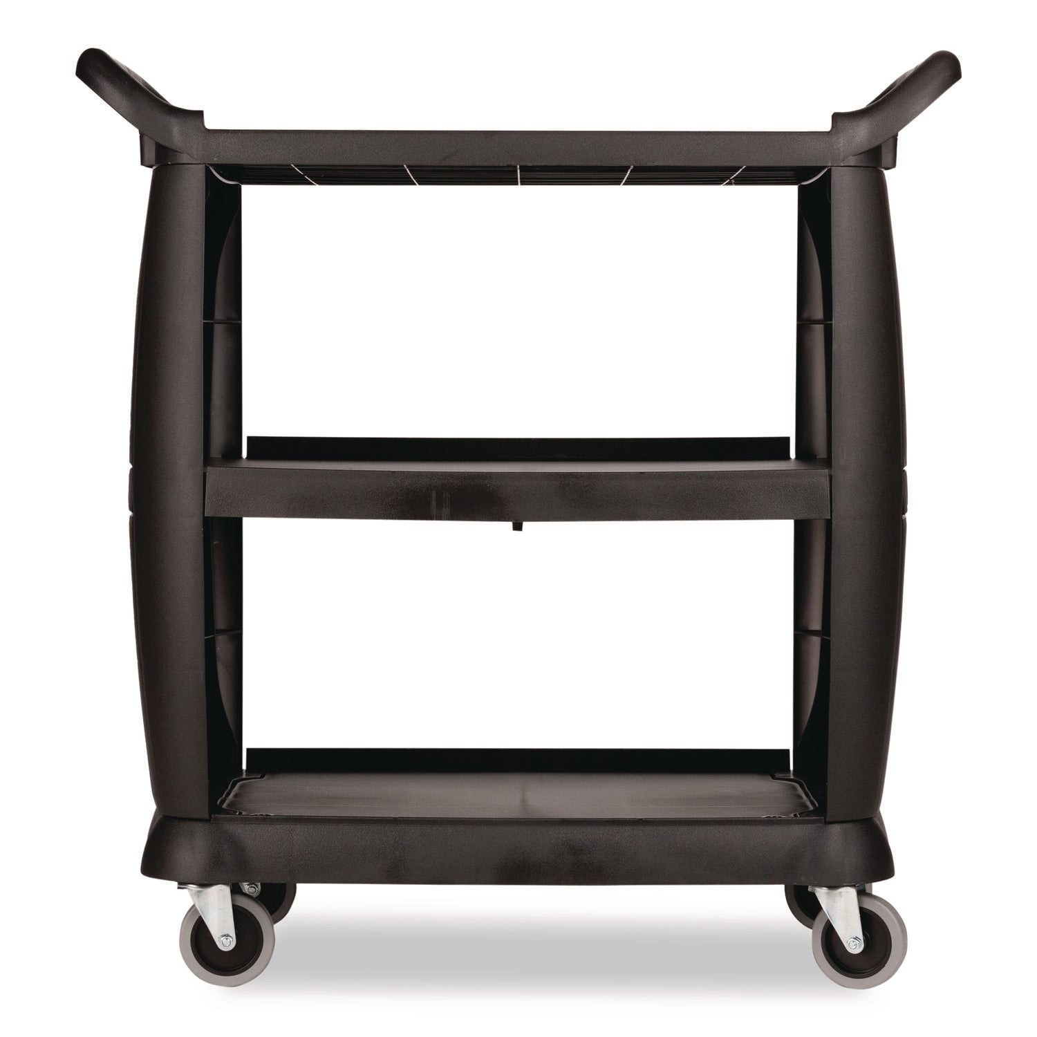 boardwalk-r-bussing-cart-plastic-3-shelves-300-lb-capacity-18-x-36-25-x-38-black-bwkbcart3_4