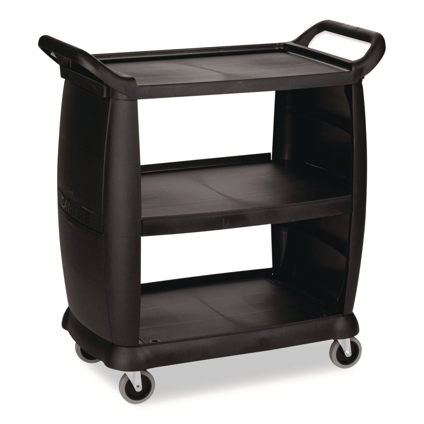 boardwalk-r-bussing-cart-plastic-3-shelves-300-lb-capacity-18-x-36-25-x-38-black-bwkbcart3_5