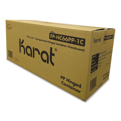 karat-r-polypropylene-plastic-hinged-container-6-x-6-x-3-3-clear-plastic-50-pack-6-packs-carton-krtfphc66pp1c_1