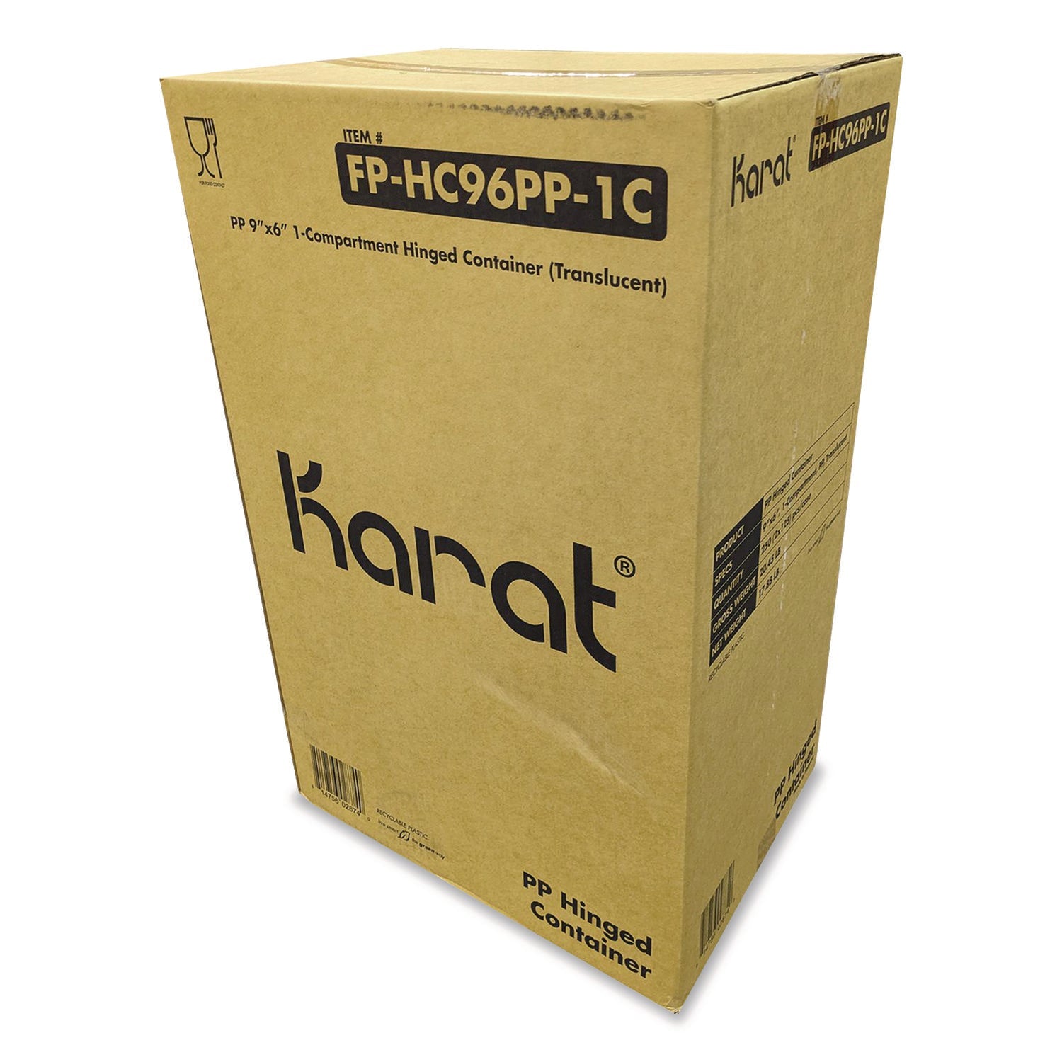 karat-r-polypropylene-plastic-hinged-container-6-x-9-x-2-97-clear-plastic-125-pack-2-packs-carton-krtfphc96pp1c_1