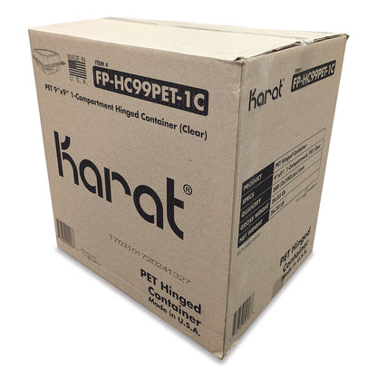 karat-r-pet-plastic-hinged-container-9-x-9-x-3-6-clear-plastic-100-pack-2-packs-carton-krtfphc99pet1c_1