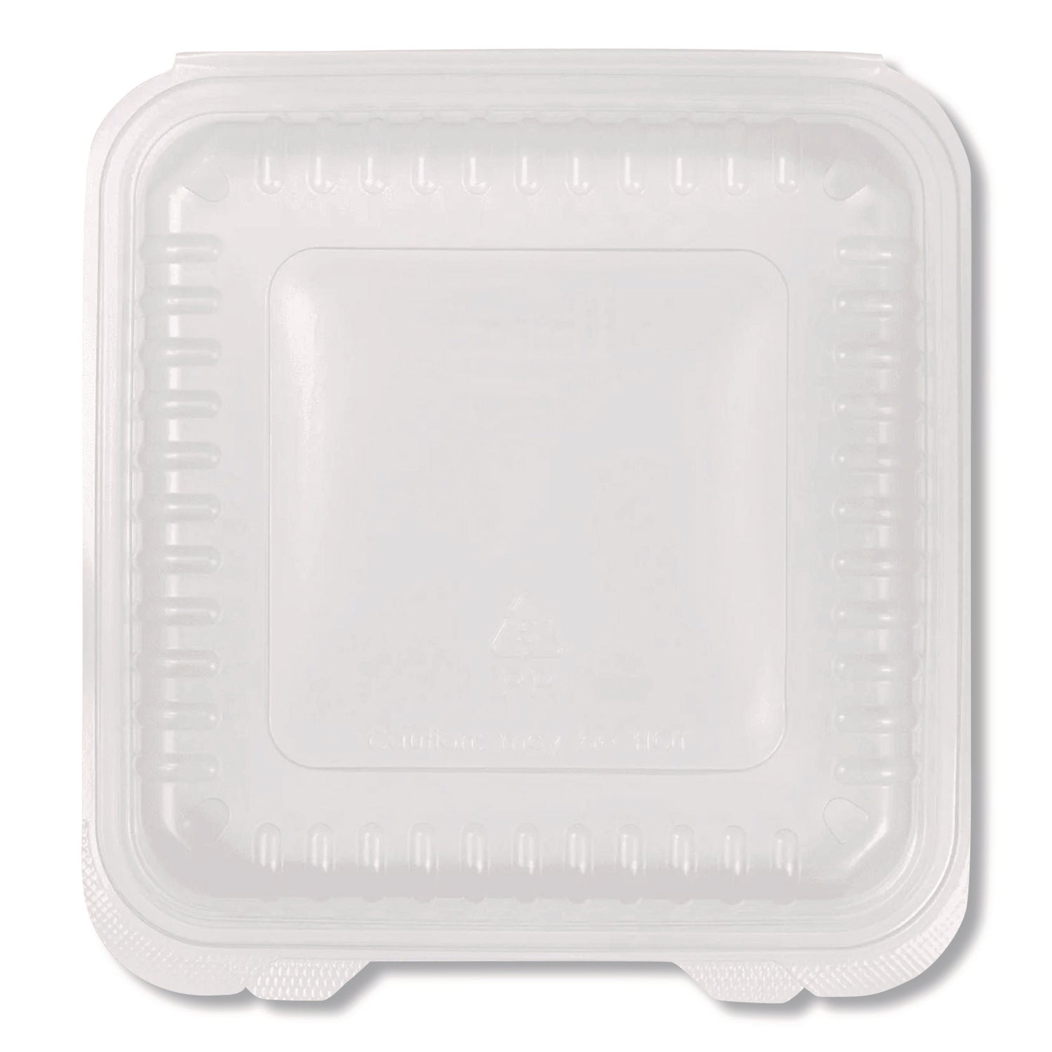karat-r-polypropylene-plastic-hinged-container-9-35-x-9-22-x-3-17-clear-plastic-50-pack-4-packs-carton-krtfphc99pp1c_4