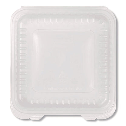 karat-r-polypropylene-plastic-hinged-container-9-35-x-9-22-x-3-17-clear-plastic-50-pack-4-packs-carton-krtfphc99pp1c_4