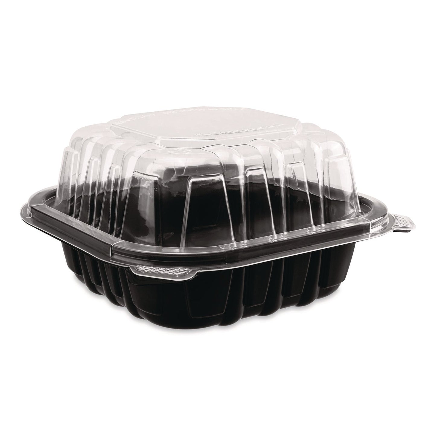 karat-r-polypropylene-plastic-hinged-container-6-x-6-x-3-black-clear-plastic-50-pack-6-packs-carton-krtfpphc66pp1c_6